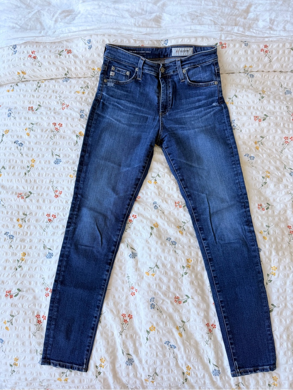 Ag Adriano Goldschmmied Dark Blue Skinny Jeans